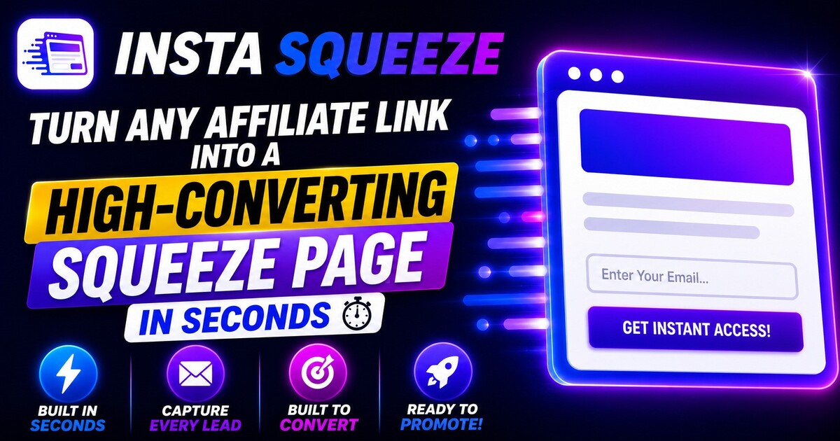 Insta Squeeze - AI-Powered Affiliate Squeeze Page Generator